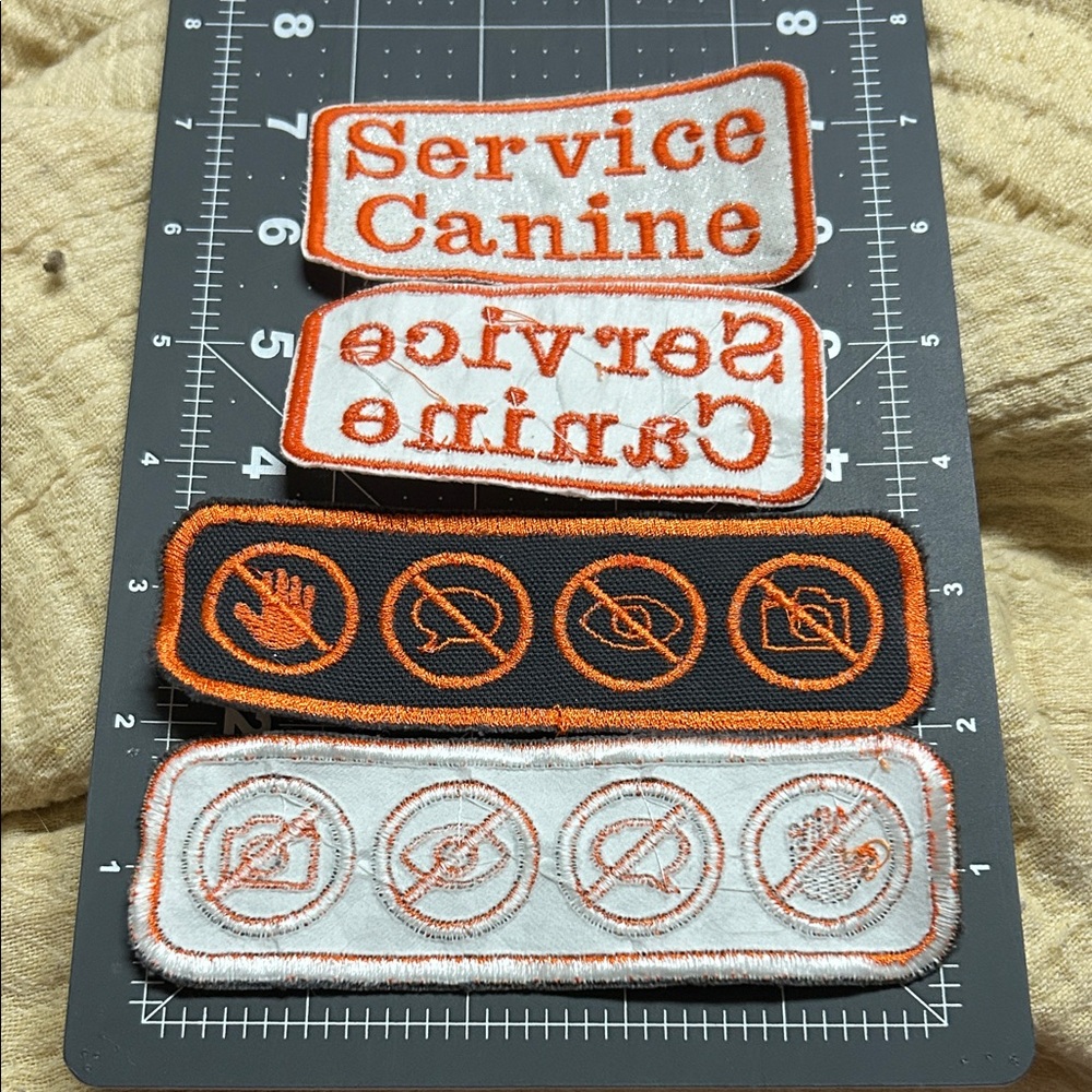 Unfinished Service Dog patches